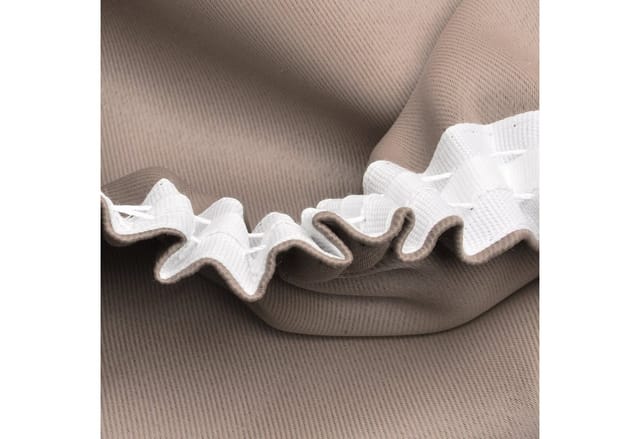 2er Set Kräuselband Amelie Nora blackout 140x245cmSand