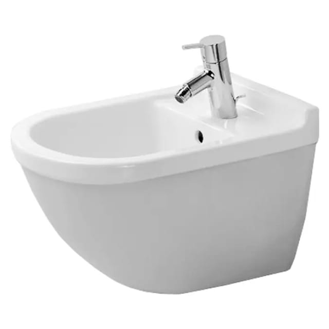 Starck 3 - Wand-Bidet mit Überlauf, weiß 2280150000 - Duravit