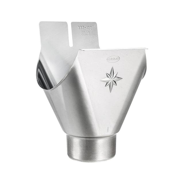 GRÖMO ZINK Einhangstutzen oval TITANZINK 250/76 mit Stern, 62406