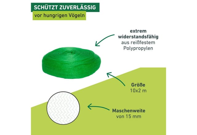 Vogelschutznetz 2x10 m