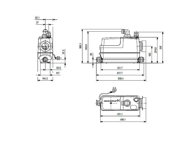 Abwasserhebeanlage Sololift2 + CWC-3 97775316 Hebeanlage - Grundfos