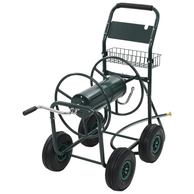 Gartenschlauchwagen mit 1/2' Schlauchanschluss 75 m Stahl - Vidaxl
