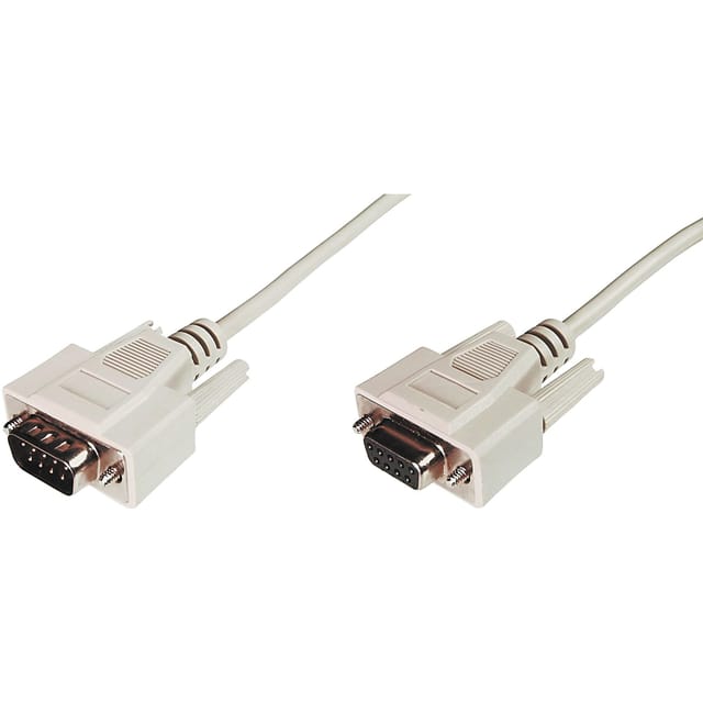 Assmann - Digitus Seriell Verlängerungskabel [1x D-SUB-Stecker 9pol. - 1x D-SUB-Buchse 9pol.] 2.00 m Beige