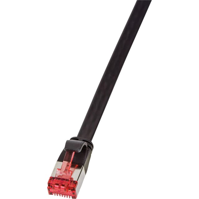 LOGILINK Patchkabel SlimLine CAT.6A U/FTP schwarz 0,5m