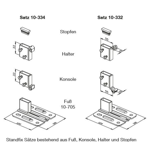 Wemefa - Horst Christopeit Vono Standfuss m.Befestigungsteilen f.10K/11K/11KC Nr.332 (Z0MS000F0001000) 10-332