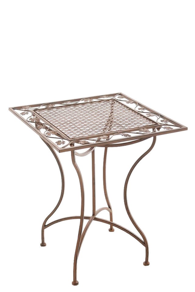 Eisentisch Asina 60 x 60 cm antik braun