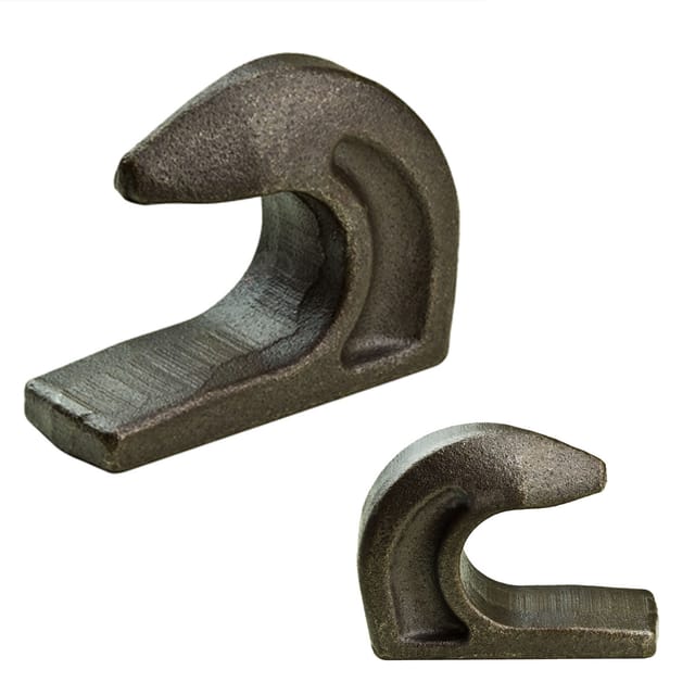 2er Set Koppelhaken Fanghaken Anschweißhaken Frontlader Haken geschmiedet 110x40x85 mm