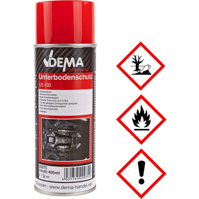 Unterbodenschutz Spray schwarz 400 ml Steinschlagschutz Hohlraumversiegelung