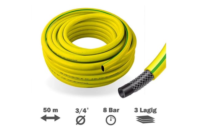 Stabilo-sanitaer - Profi Gartenschlauch 3/4 Zoll 50m gelb