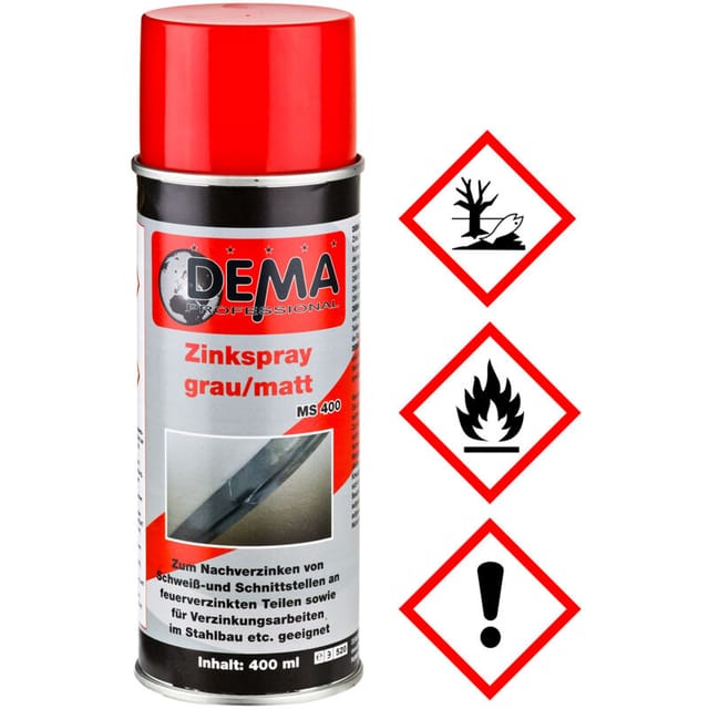 Zink professional Spray 400 ml grau matt Zinkspray Dose hitzebeständig