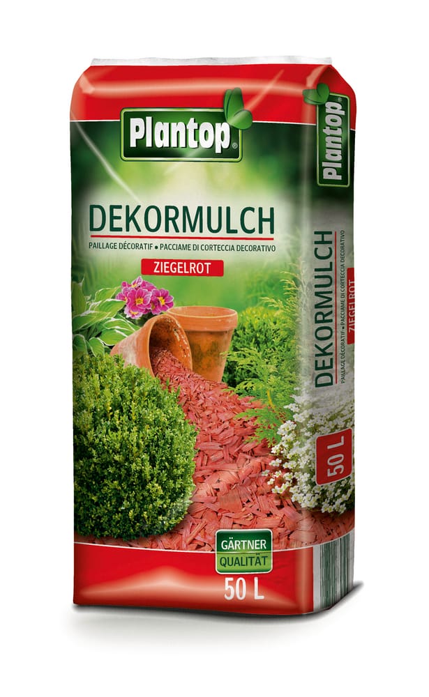 Plantop - Dekormulch ziegelrot, 50 Ltr