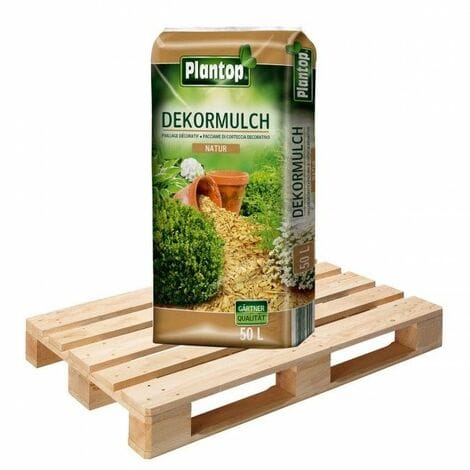 PLANTOP Dekor-Mulch natur, Körnung 10-40mm, 50 Ltr