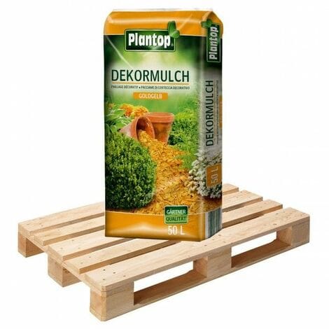 Plantop - Dekormulch goldgelb, 50 Ltr