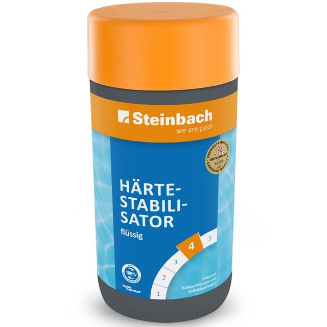 Steinbach - Poolpflege Härtestabilisator 1 l, besondere Anwendung, flüssig Poolchemie