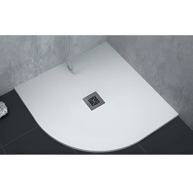 Sanycces - Ultraflache Duschwanne in Halbrundform logic 80 x 80 cm