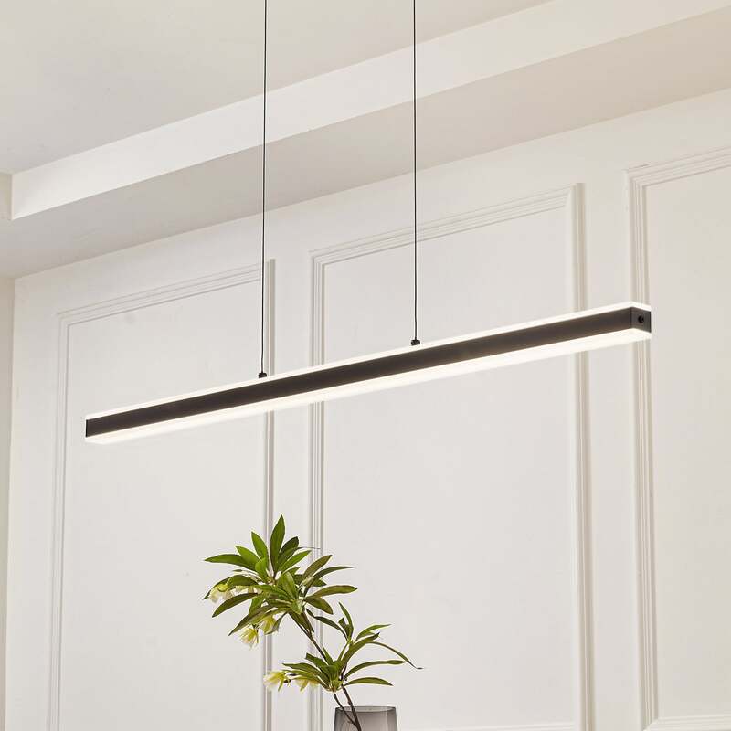 [gebraucht] B-ware Lucande Led-hängeleuchte Pendolo 120 Cm Schwarz Dimmbar Höhenverstellbar