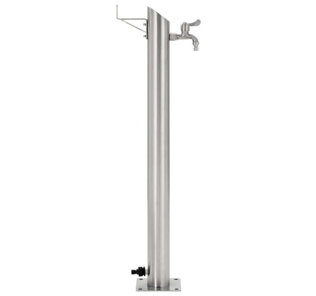 Garten-Wassersäule Edelstahl Rund 95 cm - Vidaxl