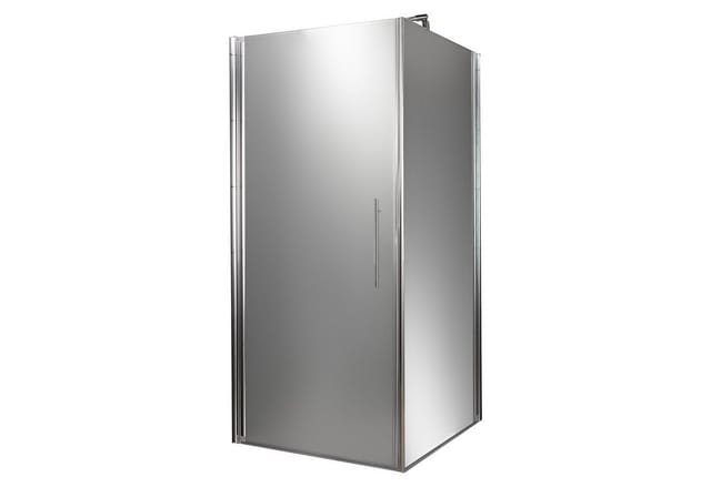 Duschkabine Dusche Drehtür mit Seitenwand 90x90 Eckdusche satiniert chromoptik