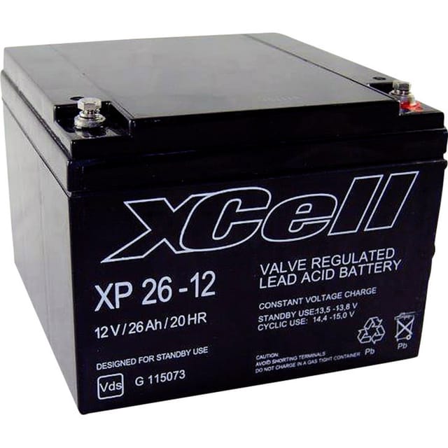 XCell XP2412 Bleiakku 12 V 26 Ah schwarz