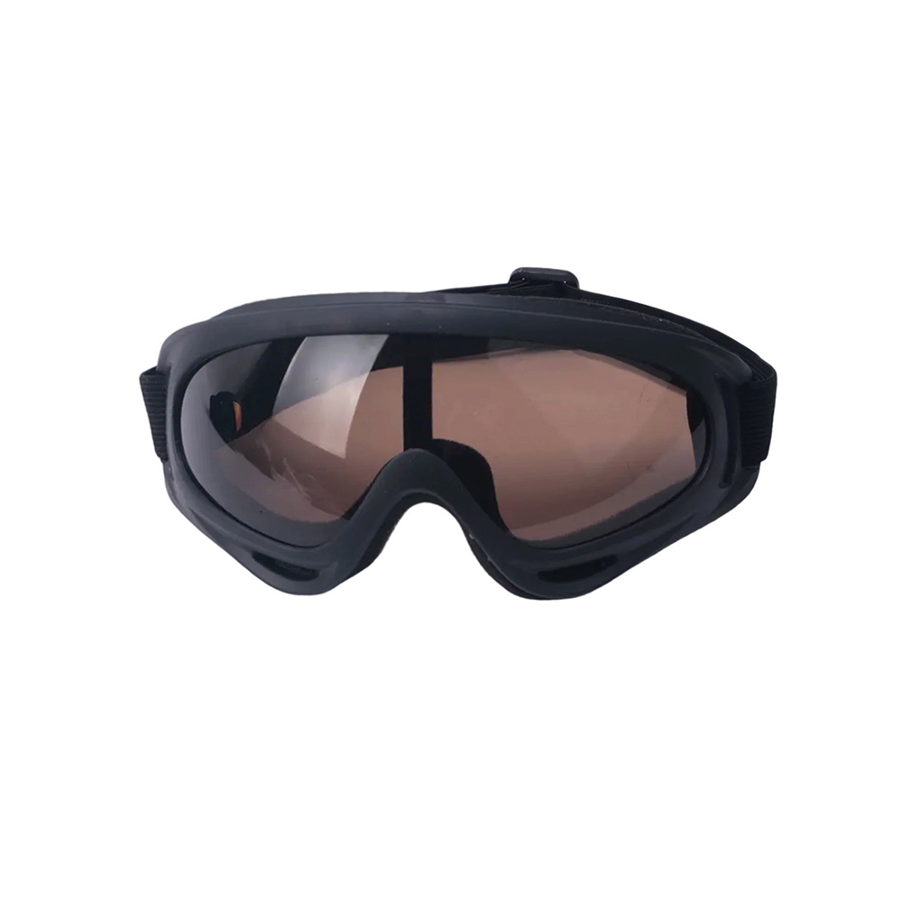 X400 Schutzbrille, Winddichte Motorrad- Und Fahrradmaske, Getönte Gläser Für Outdoor-sportarten, Wandern, Harley-fahren Und Taktische Einsätze, Schwarzer Rahmen, Braune Gläser