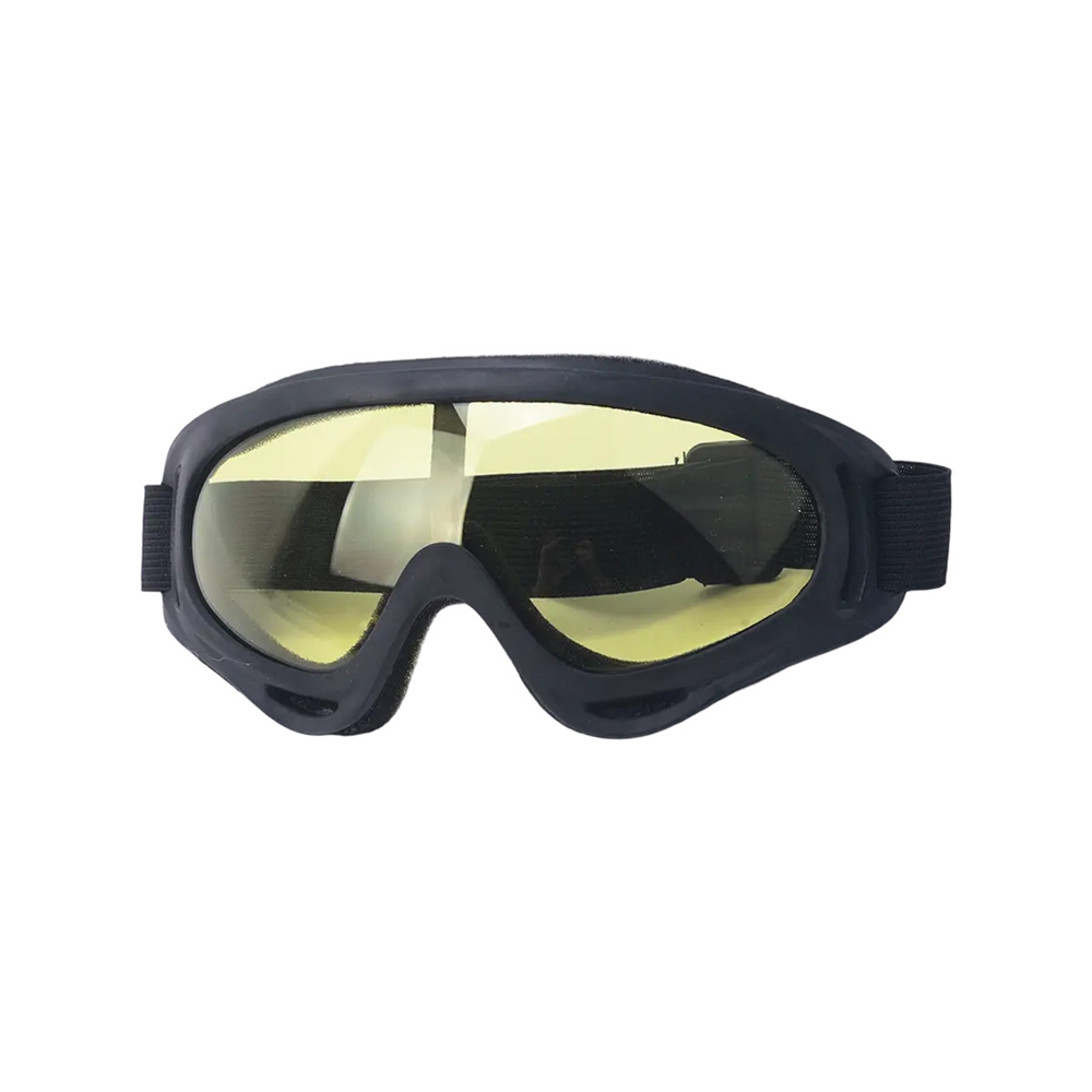 X400 Schutzbrille Für Motorradfahren, Radfahren Und Outdoor-sportarten, Taktische Winddichte Maske, Schwarzer Rahmen, Gelbe Gläser