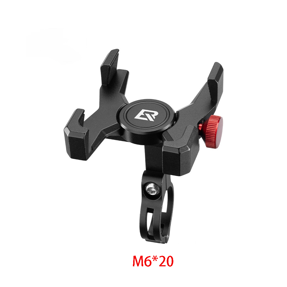 Smartphone-halterung Aus Aluminium Für Fahrrad, Elektroroller Und Motorrad, Lenkerhalterung Für Gps Und Navigation, M6 X 20 Mm Schraube