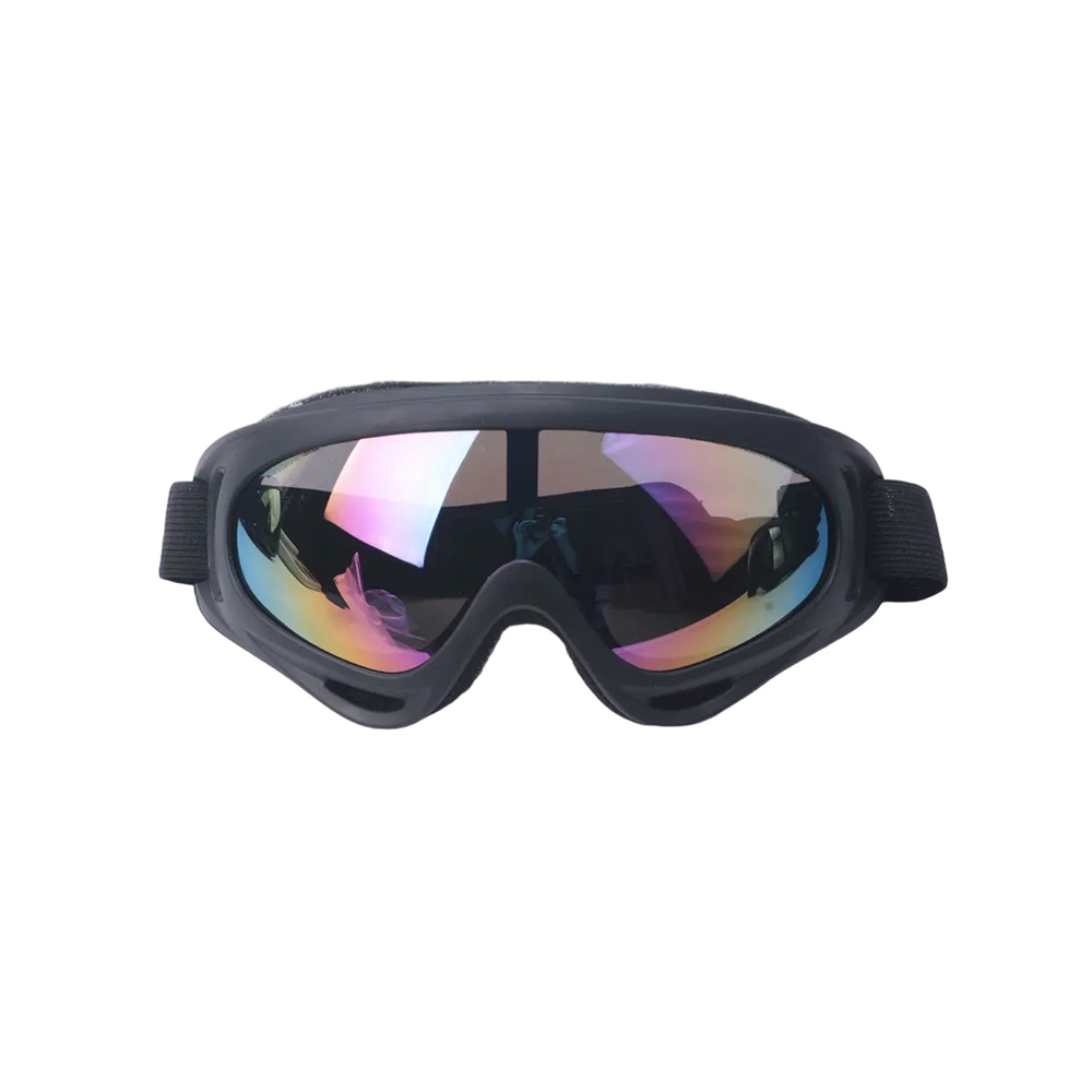 X400 Schutzbrille Für Motorradfahren, Radfahren Und Outdoor-sportarten, Taktische Winddichte Maske, Mehrfarbige Linse, Schwarzer Rahmen