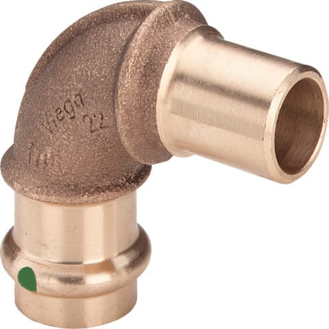 Bogen 90 Grad Sanpress 2216.1 in 28mm Rotguss - Viega