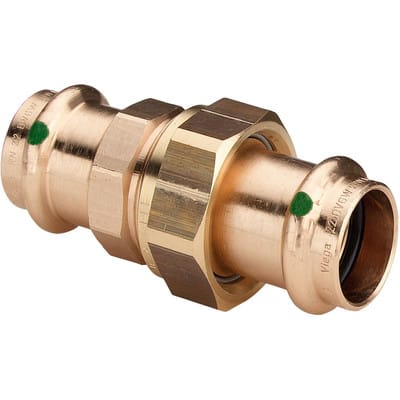Viega - Verschraubung mit sc Sanpress 2260 flachdichtend in 28mm Siliziumbronze
