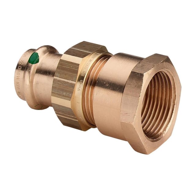 Viega - Sanpress Verschraubung 128975 28 mm x Rp 1, Rotguss oder Siliziumbronze, flachdichtend, SC-Contur