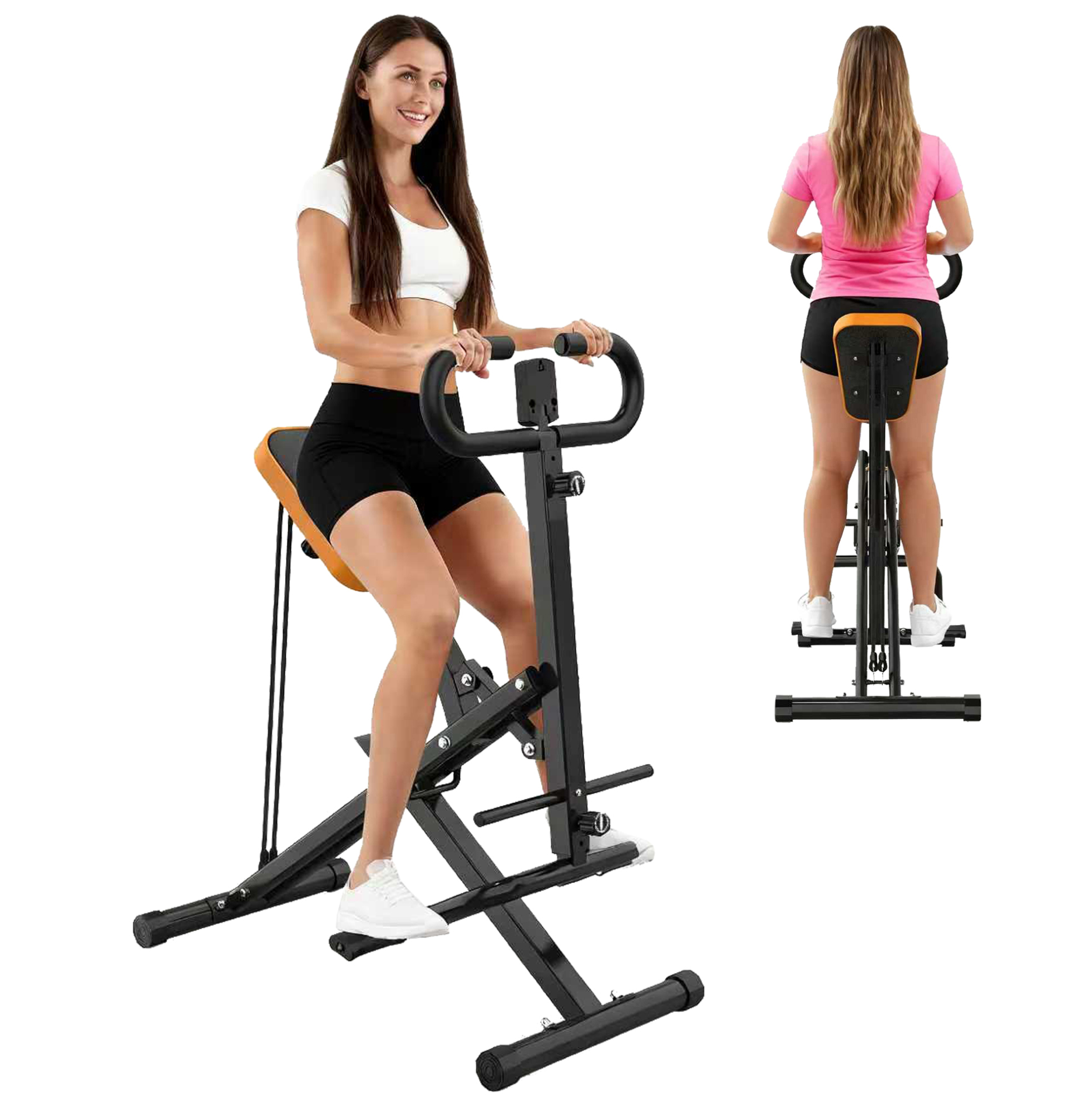 Faltbare Squat-maschine Für Gesäßtraining Mit Bändern, Digitaldisplay, Schwarz