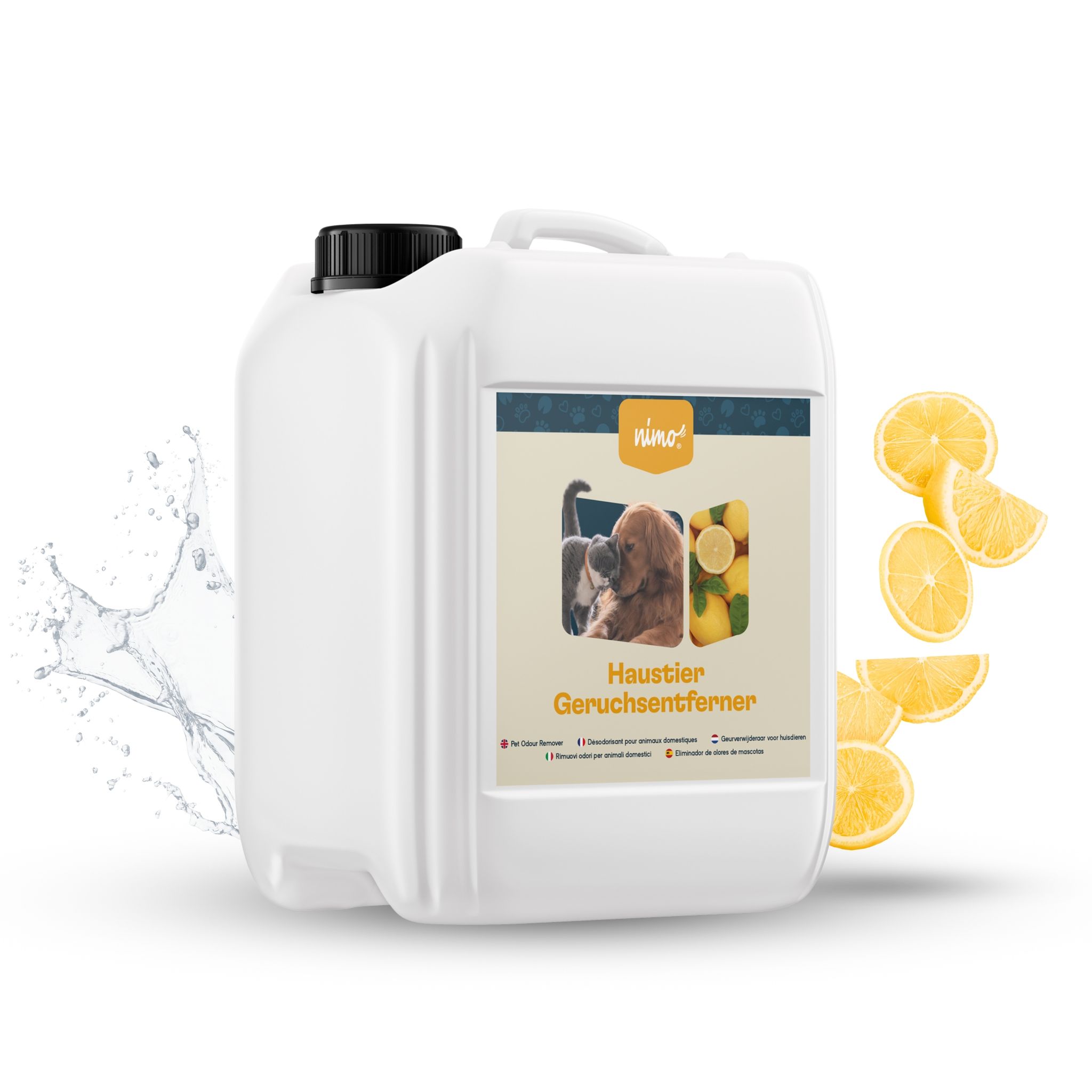 Nimo Haustier Geruchsentferner - Neutralisierendes Spray Gegen Gerüche Im Hauhalt - 5 L