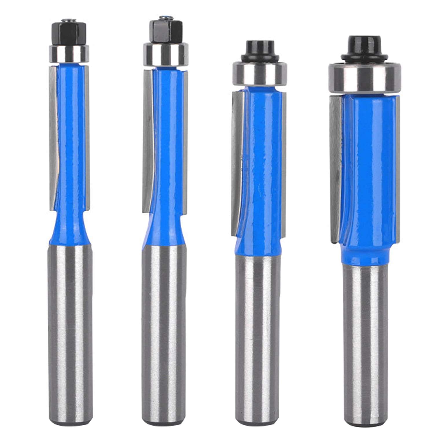 4-teiliges Set Aus 8-mm-schaftfräsern, Profilfräsern Für Die Holzbearbeitung, Fräsern Mit Oberen Lagern, Bündigen Fräsern