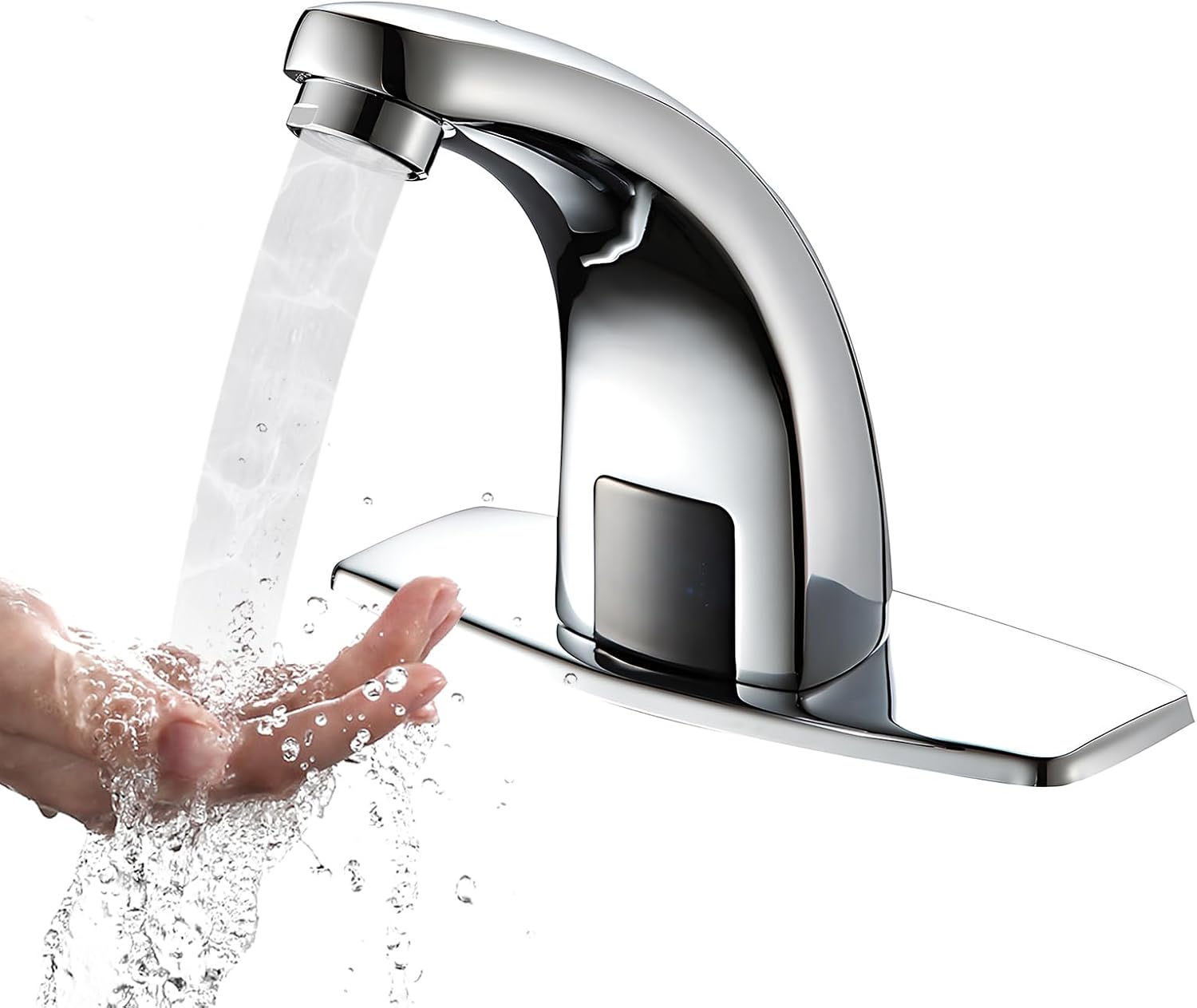 Batteriebetriebener, Berührungsloser Küchenwasserhahn Mit Automatischem Bewegungssensor, Elektronischer Infrarot-smart-badezimmerwasserhahn Mit Integriertem Filter Und Abdeckung