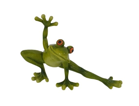 Dekofigur Frosch hockend 28 x 20 cm grün Skulptur