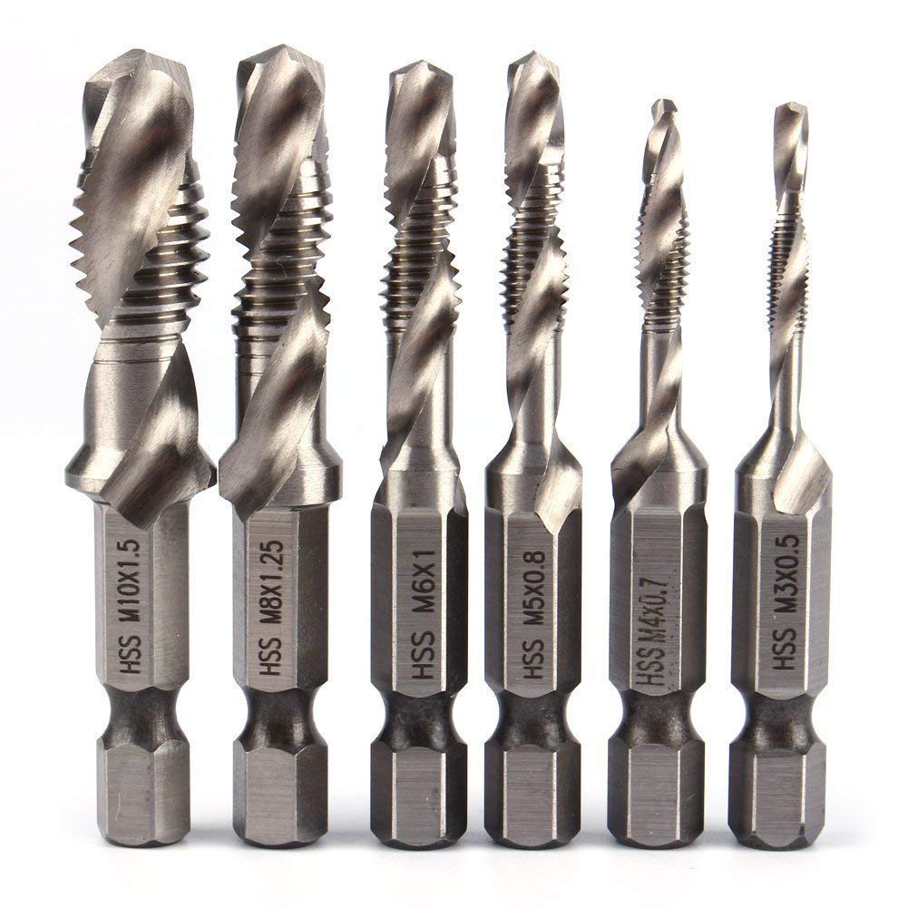 6-teiliges Hss-bohrerset, Hss-bohrer, Geeignet Für Materialien Wie Holz, Eisen, Aluminium Und Silber.