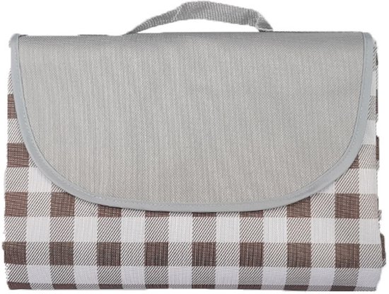 Wasserdichte Picknickdecke 150 X 200 Cm – Faltbare Strandmatte Mit Klettverschluss – Sandabweisende Outdoor-matte Aus Oxford-gewebe – Inklusive Aufbewahrungstasche – Farbenfrohes Netzdesign