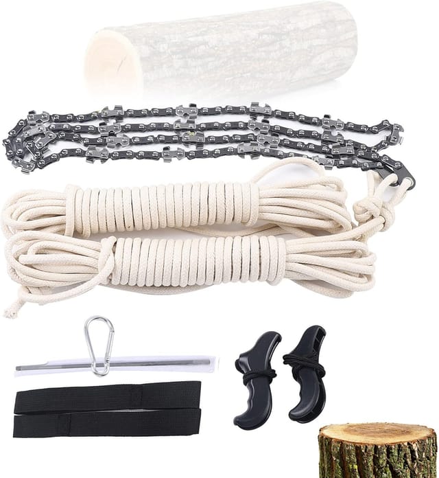48 Zoll Hand-kettensäge Outdoor Sägekette Zugsäge Astsäge Baumsä + Seil Outdoor Survival Zum Sägen Von Ästen Und Kleinen Bäumen