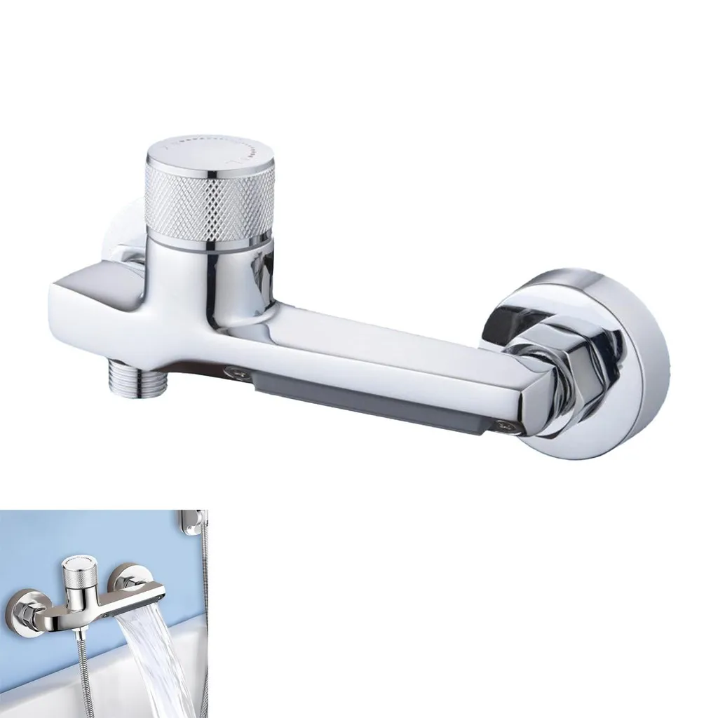 Badewannenarmatur Mit Duschthermostat, Mischbatterie Mit Zwei Ausgängen, Sicherheitsknopf, Duschthermostat Aus Messing, Geeignet Für Dusche Und Badewanne.