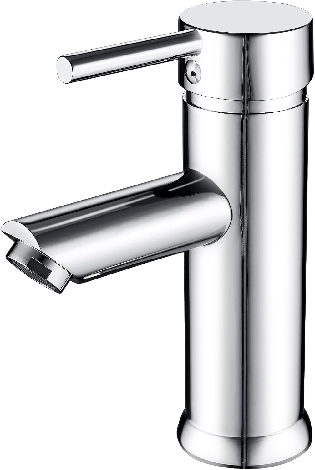 Waschtischarmatur, Einhebelmischer Für Waschbecken, Moderne Edelstahl-waschtischarmatur Mit Keramikventileinsatz, Chrom