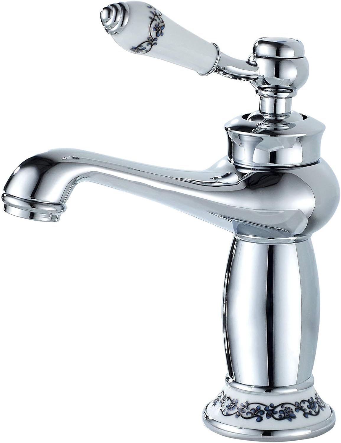 Retro-badarmatur, Einhebelmischer Aus Messing Für Waschbecken Und Spülen Mit Keramikventil, Verchromt