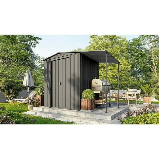 Globel Industries - Gerätehaus 'Gartenmanager Dream 65', anthrazit, 2,83 m², inkl.Schleppdach