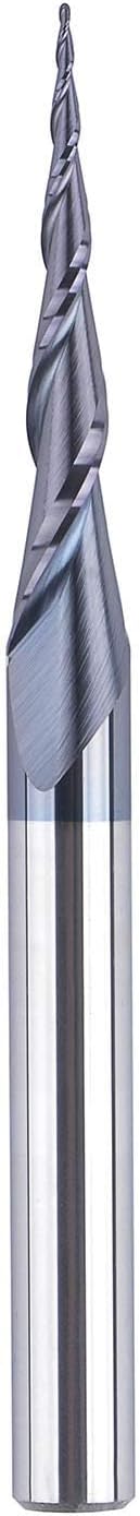 3,175 Mm (1/8 Zoll) Konischer Schaftfräser, Wolframkarbid, Geeignet Für Schnitz- Und Holzbearbeitungsarbeiten.