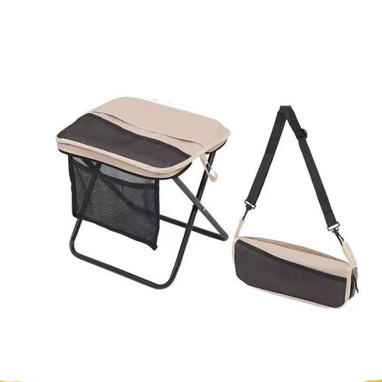 Tragbarer Klapphocker (36 X 30 X 36 Cm), Robuster Umhängerucksack Mit 3 Seitentaschen, Ideal Für Camping, Wandern Und Outdoor-aktivitäten