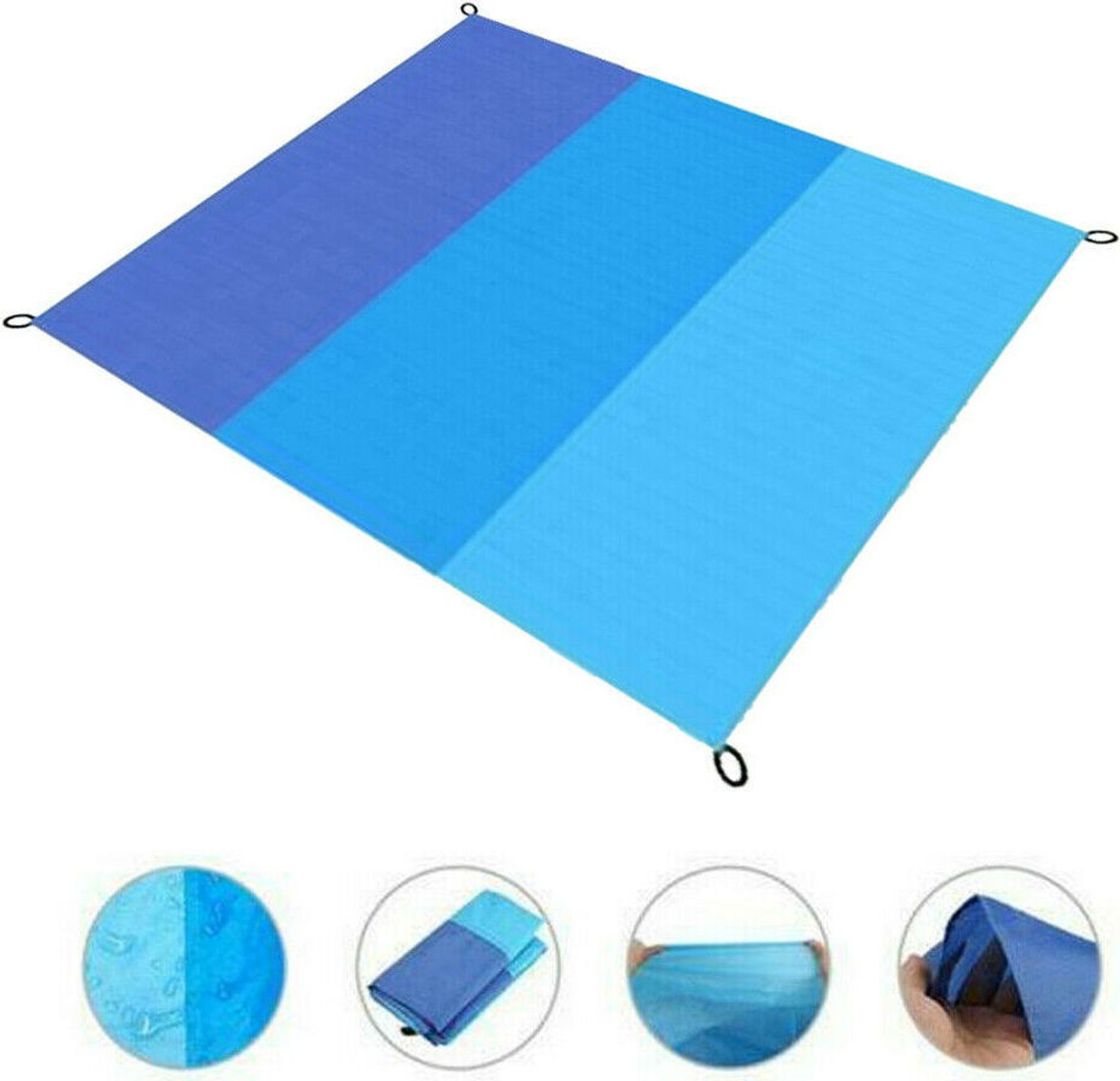 200 X 140 Cm Wasserdichte Strandmatte, Sandabweisend, Picknick- Und Campingdecke, Strandmatte
