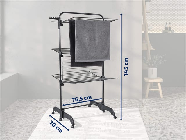 Leifheit - Wäscheständer Comfort Tower 420 Black Standtrockner Turmwäscheständer