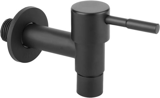 Schwarze Edelstahl-wandwaschmaschine Mit Einhebelmischer Und Gartenarmatur