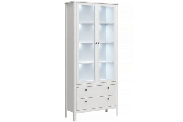 Konsimo - farge Vitrinenschrank, Weiß
