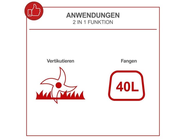 Benzin Vertikutierer SC55P Rasenlüfter Moosentferner Rasenpflege - Scheppach