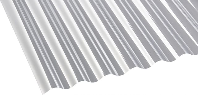 Gutta - Wellplatte Sinus 76/18 200 x 90 cm 0,5 mm klar Kunststoffbedachung